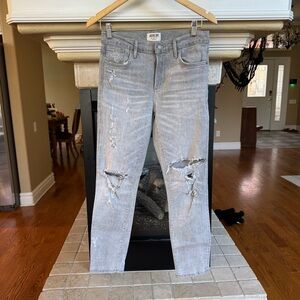 AGOLDE Grey Jeans Distressed Size 26